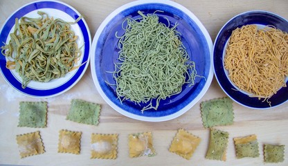 homemade pumpkin and spinach paste