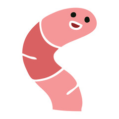 quirky hand drawn cartoon worm