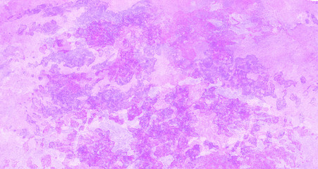Grunge light purple watercolor background. Abstract aquarelle paint paper texture brush canvas for retro design, vintage cards templates. Violet shades hand drawn illustration