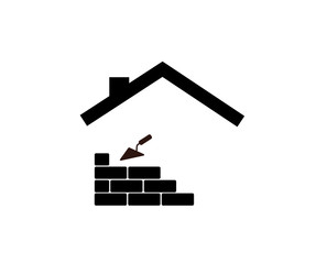 Vector design of building (bricks, tools and cement)