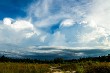 Fototapeta premium thunder storm sky Rain clouds