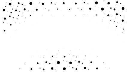 Halftone gradient pattern. Abstract halftone dots background. Monochrome dots pattern. Pop Art, Comic small dots. Radial twisted circle. Banner with space. Design for presentation, report, flyer, card