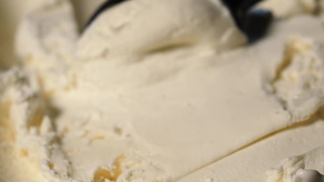 A scoop of vanilla ice cream
