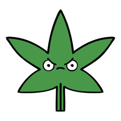cute cartoon marijuana leaf