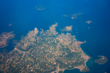 Aerial view of Saga Prefecture with Kashiwa Island