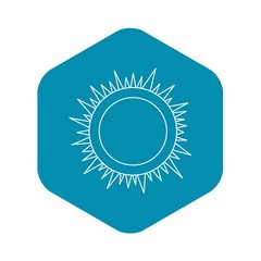 Sun icon. Outline illustration of sun vector icon for web