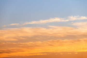 .colorful dramatic sky with cloud at sunset