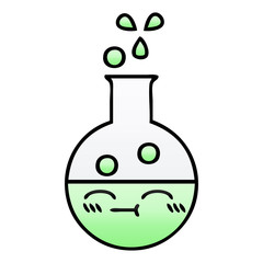 gradient shaded cartoon test tube