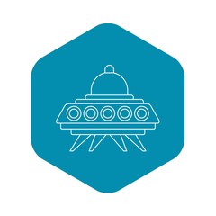 Ufo flying saucer icon. Outline illustration of ufo flying saucer vector icon for web