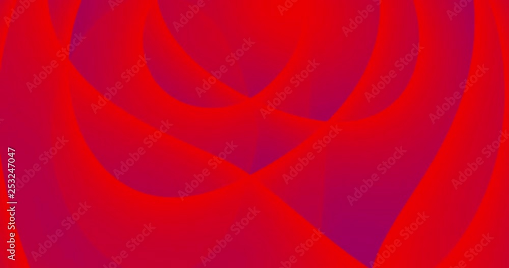 Aufkleber 60fps abstract cg geometric colorful loopable background - red moving curves seamless loop 4k animat