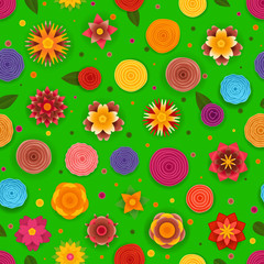 Ccolorful pattern with abstract flowers. Vector floral background