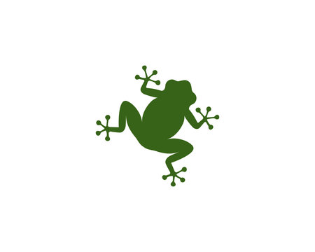 Frog Logo Template vector icon illustration design 