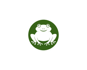 Frog Logo Template vector icon illustration design 