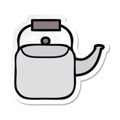 sticker of a cute cartoon kettle pot