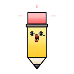 gradient shaded cartoon pencil