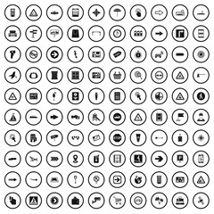 100 pointers icons set in simple style for any design vector illustration
