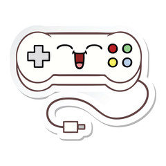 sticker of a cute cartoon game controller