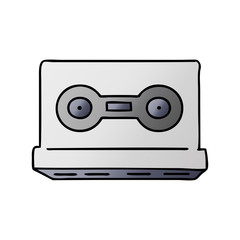 gradient cartoon doodle of a gradient cassette tape