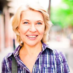 portrait of  elderly blonde woman