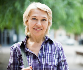 portrait of  elderly blonde woman
