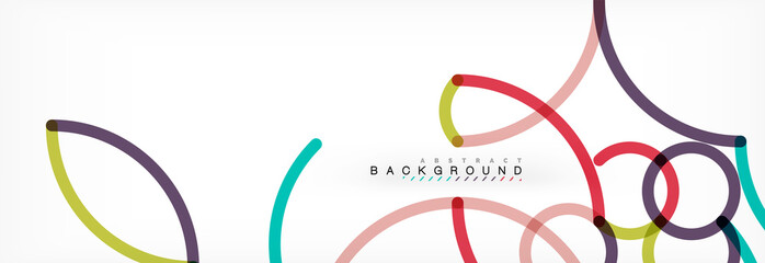 Curly wave lines abstract background design, transparent color lines on gray