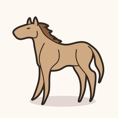 Horse cartoon icon graphic vector