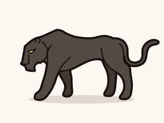 Panther Black tiger graphic vector.