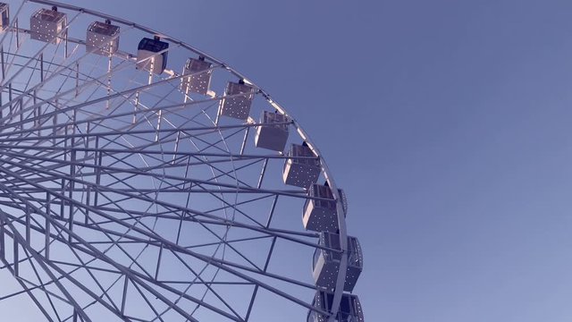 Ferris wheel. High carousel against the sky.