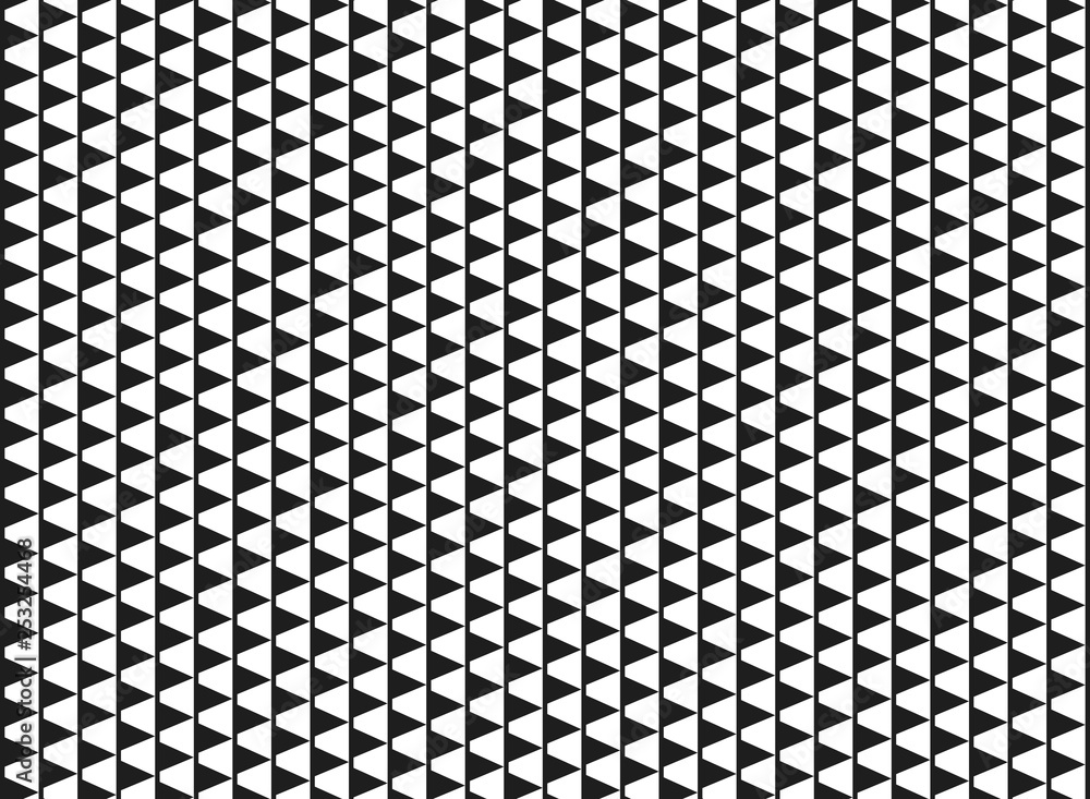 Poster Abstract black and white color of dimension geometric cube pattern background. You can use for seamless modern design of print, artwork, cover.