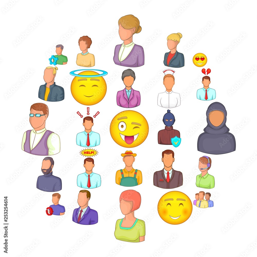 Poster public icons set. cartoon set of 25 public vector icons for web isolated on white background