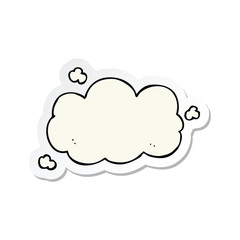 sticker of a cartoon cloud
