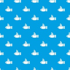 Submarine ship pattern vector seamless blue repeat for any use