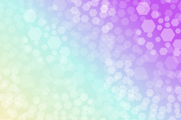Hexagon Bokeh lights gradient background template. 