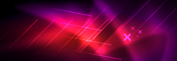 Shiny glowing lights neon color design background