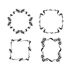 set of vintage frames and design elements