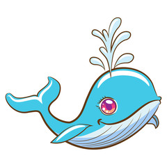 Whale vector clipart