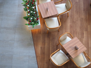 Plakat Top view tables and chairs
