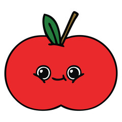 cute cartoon red apple