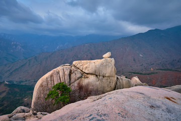 View from Ulsanbawi rock peak. Seoraksan National Park, South Corea