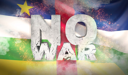 No war concept. Flag of Central African Republic. 3D illustration.