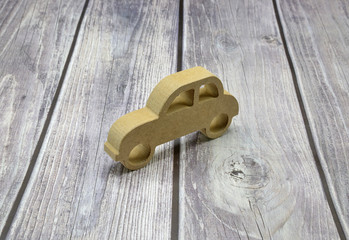 toy car on wooden background