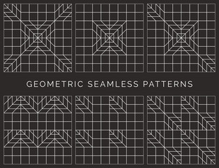 Abstract geometric seamless patterns