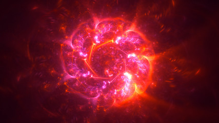 3D rendering abstract round light background