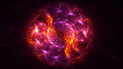 3D rendering abstract round light background