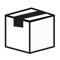 closed cube box icon on white background. flat style. closed cube box icon for your web site design, logo, app, UI. box symbol.