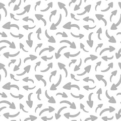 Vector fashion abstract seamless pattern with arrow. Cartoon doodle illustration background