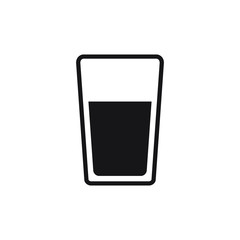 Vector glass of water icon isolated