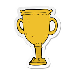 sticker of a cartoon trophy