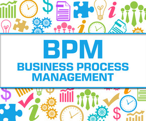 BPM - Business Process Management Colorful Business Texture Square 