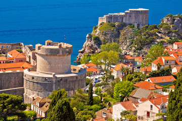 Dubrovnik walls and Minceta tower view